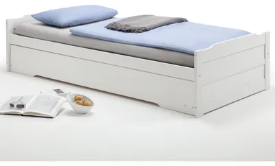 Zdjęcie produktu dla Łóżko rozkładane LORENA, malowane na biało, wymiary 90 x 200 cm (powierzchnia do spania)
