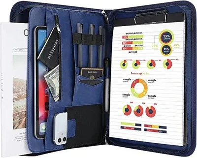 Produktbild von Famanu Schreibmappe - Business Padfolio mit Dokumentenorganizer