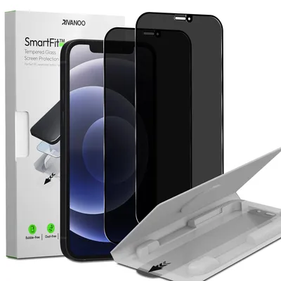 Zdjęcie produktu dla 2-pak iPhone 12 Szkło ochronne na ekran Privacy - Szkło hartowane | [Automatyczna instalacja] - Bez bąbelków