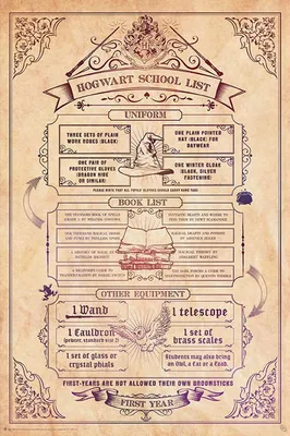 Produktbild von Harry Potter - Poster - School List