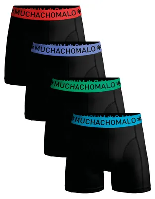 Produktbild von Muchachomalo Herren Boxershorts – 4er Pack – Baumwolle Stretch – Bequeme Unterwäsche – Größe 6XL - U-SOLID1010-1381