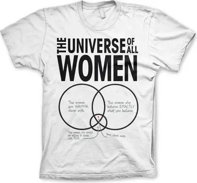 Produktbild von The Universe Of All Women T-Shirt - X-Large - White