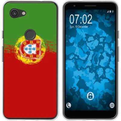 Produktbild von PhoneNatic Case kompatibel mit Google Pixel 3a XL Silikon-Hülle WM Portugal M8