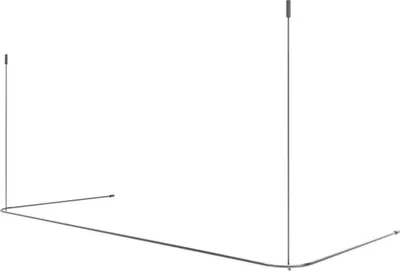 Produktbild von Duschvorhangstange Burschberg U-Form inkl. Deckenstütze Ø 10 mm 90 x 170 x 90 cm edelstahl gebürstet matt