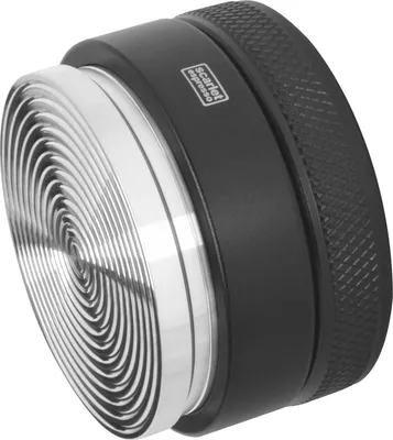 Immagine prodotto di scarlet espresso | Pressino «Grande Flat» per baristi; con scanalature 3D per un'estrazione perfetta con macchine a portafiltro; diverse misure; versione pesante, diametro: 58,5 mm, colore: nero