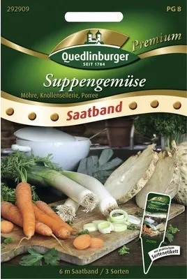 Produktbild von Suppengemüse (Saatband) | Gemüsesamen-Sets von Quedlinburger