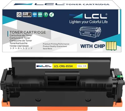 Zdjęcie produktu dla Kompatybilny wkład tonerowy z chipem LCL-CRG-055, CRG-055H Y, żółty