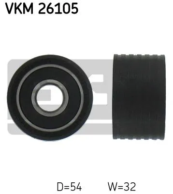 Produktbild von SKF VKM 26105 Umlenkrolle Zahnriemen für RENAULT Clio III Schrägheck (BR0/1, CR0/1) CLIO II (BB0/1/2, CB0/1/2) MEGANE III Grandtour (KZ0/1) für OPEL