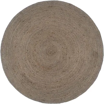 Produktbild von Runder Teppich aus handgefertigter Jute, 210 cm, grau