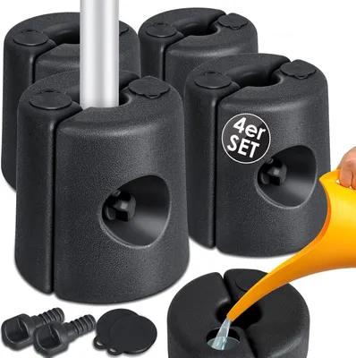 Produktbild von KESSER® Pavillonstandfüße 4er Set Pavillon Standfuß mit Wasser/Sand befüllbar 22 x 22 x 25cm HDPE Gewichte zur Stabilisation für Pavillons Gartenzelte Festzelte Standsicherung Stabil
