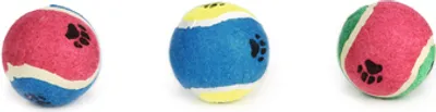 Produktbild von Beeztees Tennisball mit Pfotenabdruck - Hundespielzeug - Farblich sortiert