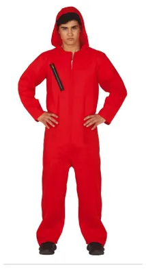 Immagine prodotto di GUIRCA FESTIVALS GUIRCA Card House Costume Tuta con cappuccio rosso Uomo GUIRCA