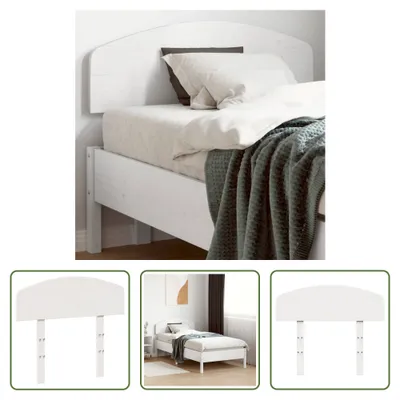 Produktbild von The Living Store Kopfteil Weiß 75 cm Massivholz Kiefer