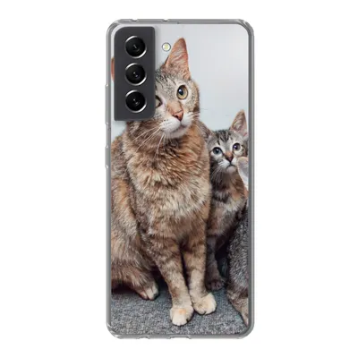 Produktbild von MuchoWow® Handyhülle Schutzhülle Hülle für Samsung Galaxy S21 FE Katze - Kätzchen - Fell Silikon Softcase Handy Hülle - Mobiltelefonhülle