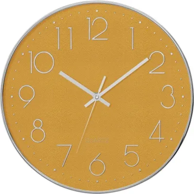 Produktbild von Atmosphera | Wanduhr - Laure - 30 cm - Gelb - Klassisches Design - Funktional und Stylisch