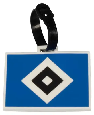Produktbild von HSV Kofferanhänger „Raute“ – Offizieller Fanartikel – Gepäckanhänger in Blau mit HSV-Raute – ca. 8,9 x 6,5 cm – mit Adressfeld – aus Polyester