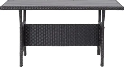 Obrázek produktu pro vidaXL Zahradní stůl černý 120x70x66 cm Poly ratan