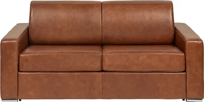 Produktbild von Schlafsofa mit Matratze 4-Sitzer - Liegefläche 160 cm - Matratze 14 cm - Büffelleder - Vintage Caramel - CALITO