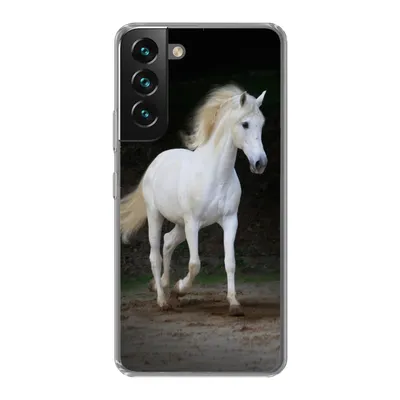 Produktbild von MuchoWow® Handyhülle Schutzhülle Hülle für Samsung Galaxy S22 Pferde - Sand - Dunkel Silikon Softcase Handy Hülle - Mobiltelefonhülle