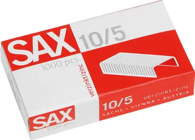 Produktbild von SAX Heftklammer 10/5 Metall verzinkt 1.000 St./Pack.