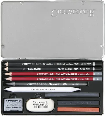 Produktbild von Cretacolor Zeichen-Set Basis 11-teilig - Kreatives Kunstset für Kinder