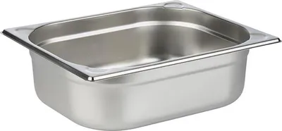 Produktbild von APS 81204 GN 1/2 Behälter, Edelstahl, 32,5 x 26,5 cm, Tiefe 100 mm, 6 Liter