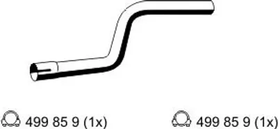 Produktbild von ERNST Abgasrohr Auspuffrohr für FORD MONDEO III Kombi (BWY) Hinten 344531