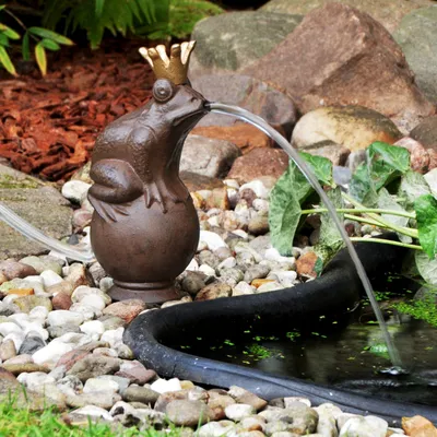 Produktbild von Wasserspeier Springbrunnen Froschkönig Gartenfigur