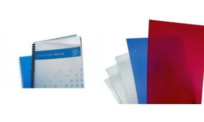 Produktbild von GBC PolyClearView Abdeckfolie 350 mic klar/mattiert (100), A4, Polyvinylchlorid (PVC), Transparent, Matt, 0,35 mm, 210 mm