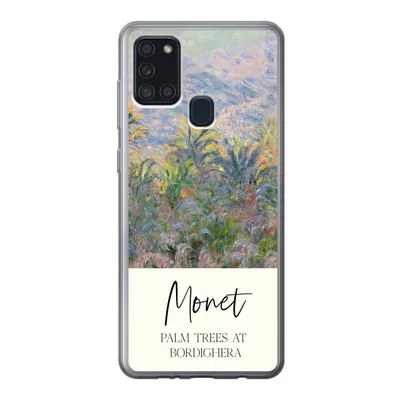 Produktbild von MuchoWow® Handyhülle Schutzhülle Hülle für Samsung Galaxy A21s Monet - Kunst - Palmen in Bordighera Silikon Softcase Handy Hülle - Hartschale