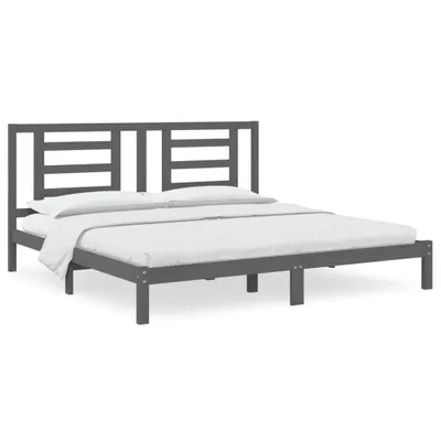 Obrázek produktu pro Rám postele šedý masivní borovice 200 x 200 cm