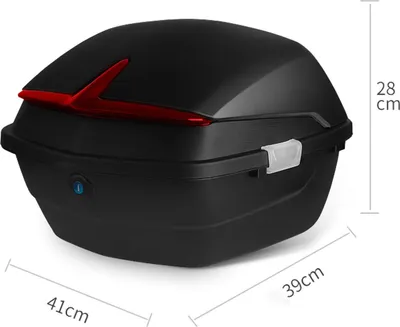 Immagine prodotto di Bauletto posteriore per scooter, impermeabile, resistente agli urti, grande capacità, bauletto posteriore universale per moto, nero