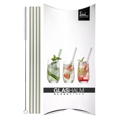 Image de EISCH Glashalm-Set 998/12 grau (2x) mit Bürste im GK GENTLEMAN 86599812/ 180713