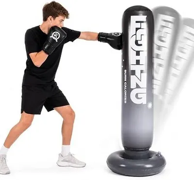 Immagine prodotto di Sacco da boxe gonfiabile con guantoni e pompa, 150 cm
