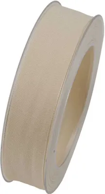 Produktbild von Webband, Schleifenband 25mm creme 20m Rolle (1m=0,45EUR) Goldina