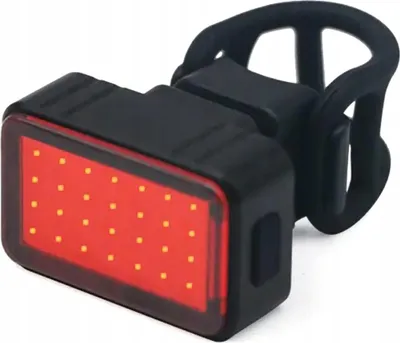 Image de Lampe Arrière De Vélo Led Usb Rechargeable Avec Support Arrière Lampe Noire
