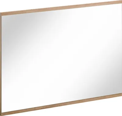 Immagine prodotto di FURNLUX Specchio da parete Remik Grigio e Rovere 80cm / Colore principale: Beige / Dimensioni: 80 x 62 x 2 cm