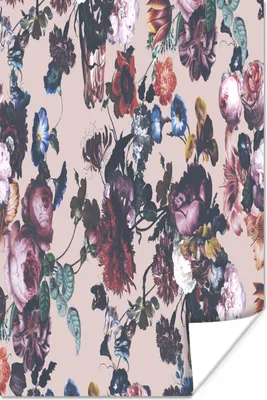 Produktbild von MuchoWow® Poster Blumen - Farben - Pastell 120x180 cm - Kunstposter