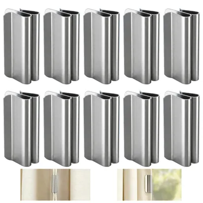 10 Paar Gardinenmagnete aus Edelstahl, 3×1,5×1 cm, silber