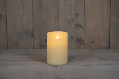 Productafbeelding van Ivoor Kaars Wax Rustiek Bewegende Vlam 10X15Cm 2Xc /Timer Anna's Collection