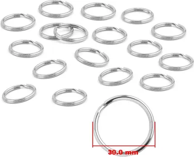 Obrázek produktu pro Sada 180 kroužků na klíče (30 mm, poniklované)