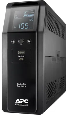 Produktbild von APC by Schneider Electric Back UPS PRO - BR1200SI - USV 1200VA (8 IEC Ausgänge, Multifunktionsdisplay, rein sinusförmiges Ausgangsignal)