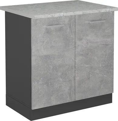 Image de Meuble bas sous-évier Vicco R-Line Béton 80cm PT Marbre, Model 53900
