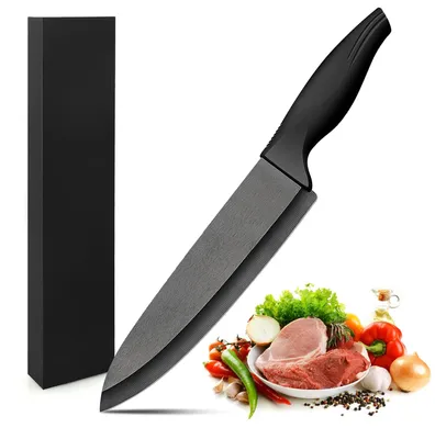 Imagen del producto de Cuchillo de cerámica profesional de 7 pulgadas con mango ergonómico