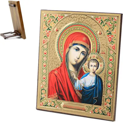 Produktbild von Ikone Gottesmutter Von Kazan Holz 15x18 Икона Казанская Богородица 39118