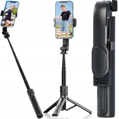 Obrázek produktu pro Selfie tyč s tripodem a Bluetooth ovladačem MW-40858 - Černá KP40858