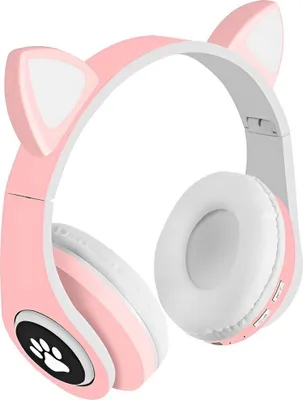 Image de Malatec 16865 Casque sans fil pour chat avec patte rose