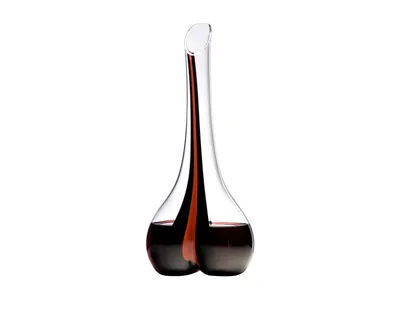 Produktbild von Riedel Vorteilsset  DEKANTER BLACK TIE SMILE ROT 2009/01S3 und 1 x Riedel Microfaser Poliertuch und 1 x Riedel Glasreinigungsperlen und 4 EKM Living Trinkhalme aus Edelstahl