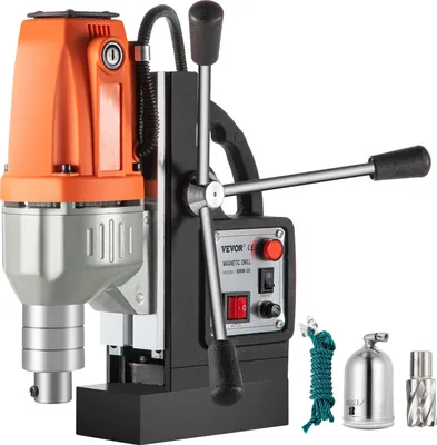 Obrázok produktu pre VEVOR Magnetická vŕtačka BRM35 160 x 80 mm Jadrové vrtáky Jadrové vrtáky Magnetické jadrové vrtákyBezpečná sada jadrových vrtákov bez námahy s uhlíkovou kefou Nekĺzavá Prenosná Odolná pre oceľové konštrukcie