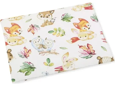 Obrázek produktu pro Polštářek pro kojence do postýlky - 42x32 cm, (tenký) - Bílá,Žlutá